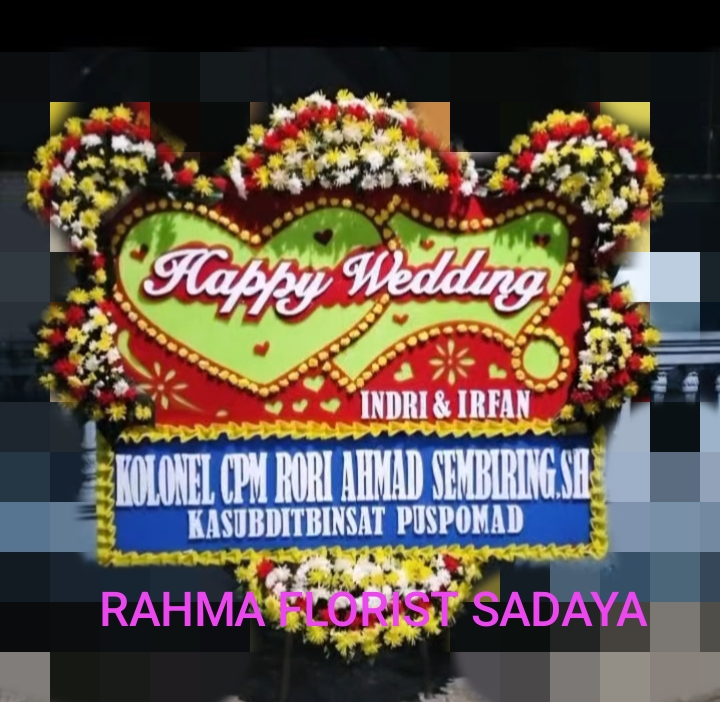 Karangan bunga papan pernikahan sukabumi